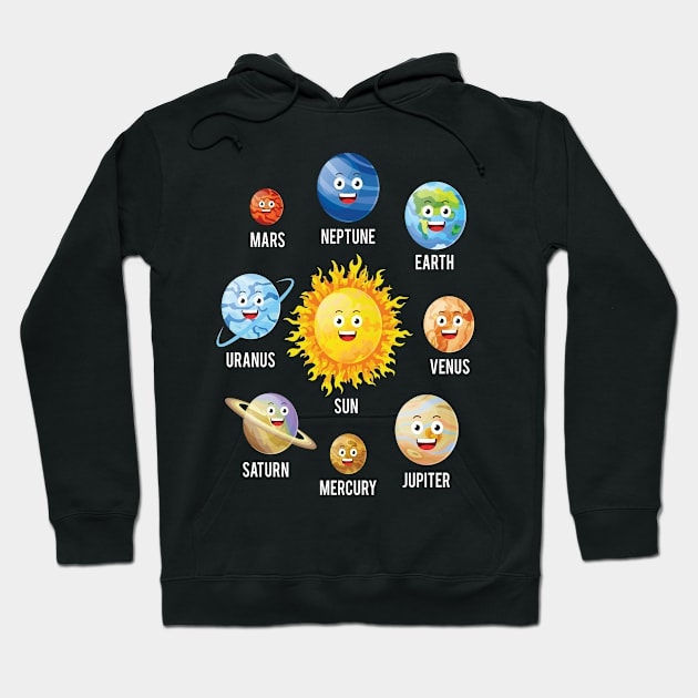 Planets Universe Astronomy Science Solar System Hoodie by cranko